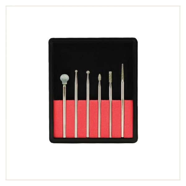 Dry-Manicure-Drill-Bit-Комплект-приставки-за-сух-маникюр-Оборудване-за-маникюр-Crystal-Nails.jpg Комплект приставки за сух маникюр - Image 1